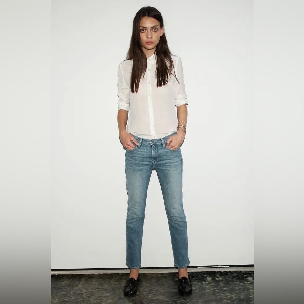 Frame‎ Garçon boyfriend blue jean 27 closet staple capsule wardrobe quiet luxury